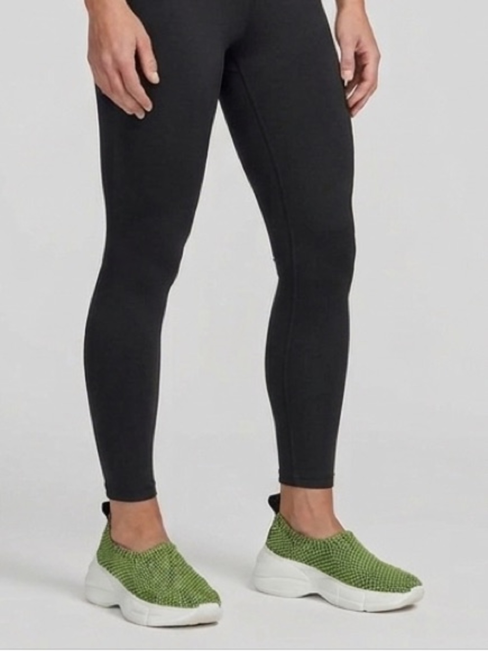L'Intervalle Neon Green Knit Platform Sneakers Slip-On Sock Shoes EU 38 (US 7.5)